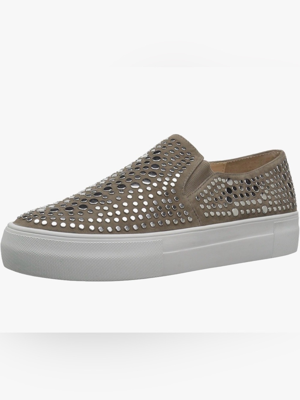 Vince Camuto Taupe Kindra Studded Slip-On Platform Sneaker Size 8 1/2